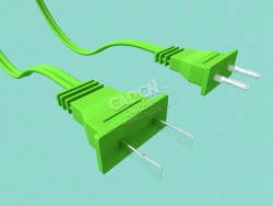 环保电力电插头C4D模型 Electric-Plug