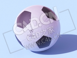 C4D足球体育用品模型 Soccer-Ball