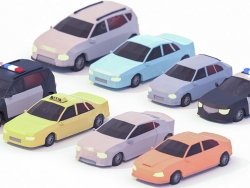 7辆低面多边形汽车模型Realistic Car Pack