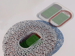 北京国家体育场"鸟巢"C4D精品模型 高精度奥运场馆3D建筑设计素材