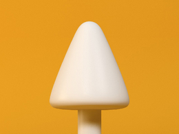 低面卡通锥形树图标模型candy corn tree