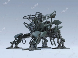 科幻四足机甲动物C4D模型Crawler