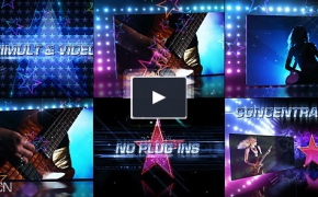 AE模板－闪光灯五角星摇滚时尚 VideoHive Star Dances Promo