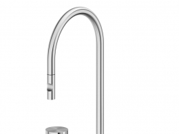 Quadrodesign理想水563不锈钢龙头3D模型素材下载Idealaqua Inox Mixer 563 Tap by Qua