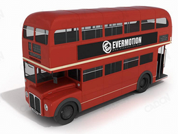双层巴士 双层公交车 双层大巴C4D模型 double decker bus