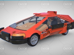 银翼杀手德卡德警车科幻汽车C4D模型 Sci-Fi Car