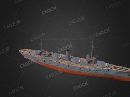 沙俄海军尼古拉一世级战列舰C4D模型下载Nikolaj I 3d model