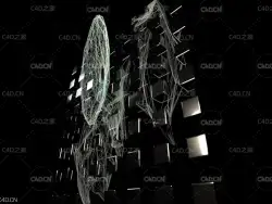C4D X-particles蜘蛛网效果教程