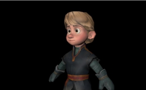 卡通小男孩C4D模型（绑定/简模）Kristoff Young