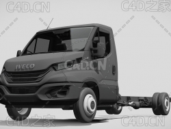 依维柯平板车卡车运输车牵引车2022款C4D汽车模型下载