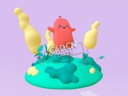 糖果卡通场景C4D模型下载 Candy Cartoon Scene