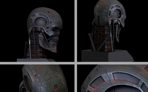 终结者T-600头部C4D模型terminator T-600 Head