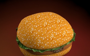 汉堡C4D模型 3d Cheeseburger Model