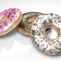 甜甜圈C4D模型 donuts 3d model