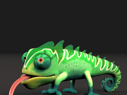 MAYA卡通变色龙绑定模型 Chameleon Cartoony Rig
