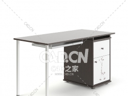 深色儿童书桌C4D模型下载 Dark Children's Desk