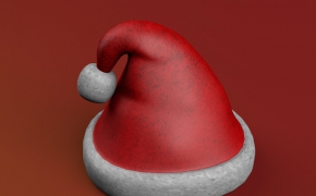 圣诞节小红帽C4D模型 Christmas hat
