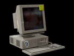 C4D大头显示器液晶老式电脑模型