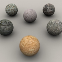 C4D石墙材质 Stones