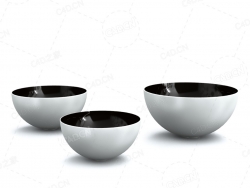 三个工艺品碗摆件C4D模型