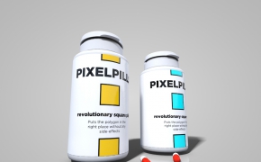 医院医疗器械：药品塑料盒C4D模型 Pills-and-Bottle