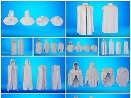 10种女性披风袍子3D模型 Artstation – 10 + 8 Capes Basemesh Models + Reference Images for texturing + Bonus + Project Files