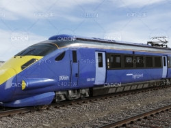 高速火车现代火车高铁动车C4D模型