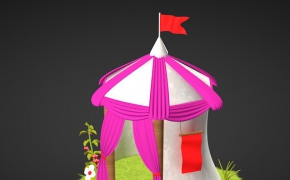 卡通蒙古包C4D模型 Mongolian yurts