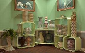 18个异国情调的花瓶3D模型 Exotic Vase Collection, Vol. 01