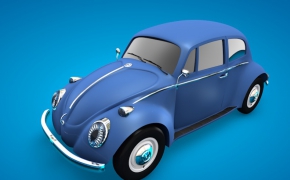 大众老爷车C4D模型 vw car 3d model