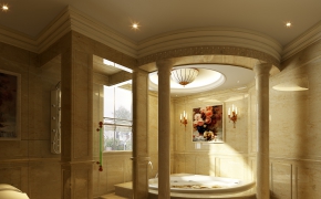 C4D FOR VRAY室内渲染模型：欧式豪华浴室渲染工程文件