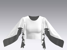 c4d模型女性衣服上衣Sleeves-17
