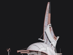 C4D科幻头盔造型外星建筑蒸汽朋克模型 KB3D_HEM_BldgSM_F_grp