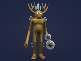 卡通鹿人C4D模型 THT Weird Deer Guy Model
