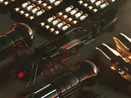 C4D实用工程第186季：科幻激光发射武器C4D工程文件 c4d project