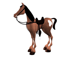 卡通马C4D绑定模型（含动画）Horse