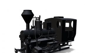 老火车头C4D模型 Locomotive 3D model