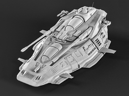 极具科幻色彩的星舰战机模型c4d免费下载Ironstar