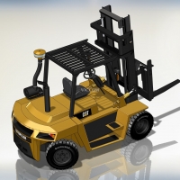 卡特彼勒CAT叉车 DP70(solidworks模型)