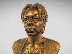 美国非洲裔桑德拉·布兰德铜像雕塑雕像C4D模型 Sandra Bland 3d model