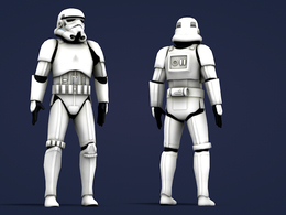 C4D帝国冲锋队游戏角色绑定模型 Stormtrooper para Cinema 4D (Rig)