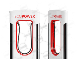 汽车充电站电动车充电桩C4D模型下载car_charging_station
