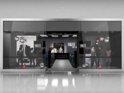 服饰专柜3d model of Shop window witch low polyinterior
