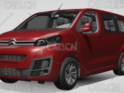 雪铁龙太空旅行车商务车面包车2017款C4D汽车模型下载