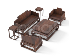 明清风格家具客厅沙发桌椅六件套 中式古典家具