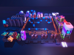 科幻能量补给站3D模型 Cubebrush – Sci-Fi Objects BIG Pack