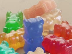 C4D软糖胶皮糖果OCTANE材质Gummy