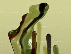 C4D X-Particles迷彩液体旋转倒置动画工程 XPFluids Liquid Camouflage Colour Mix