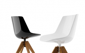木脚餐椅/休闲椅/酒店餐椅/简约椅C4D模型 Flow Chair by MDF Italia