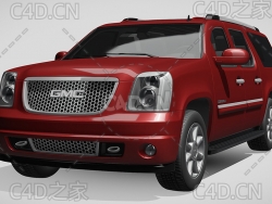 吉姆西汽车GMC育空yukonSUV越野汽车C4D汽车模型下载